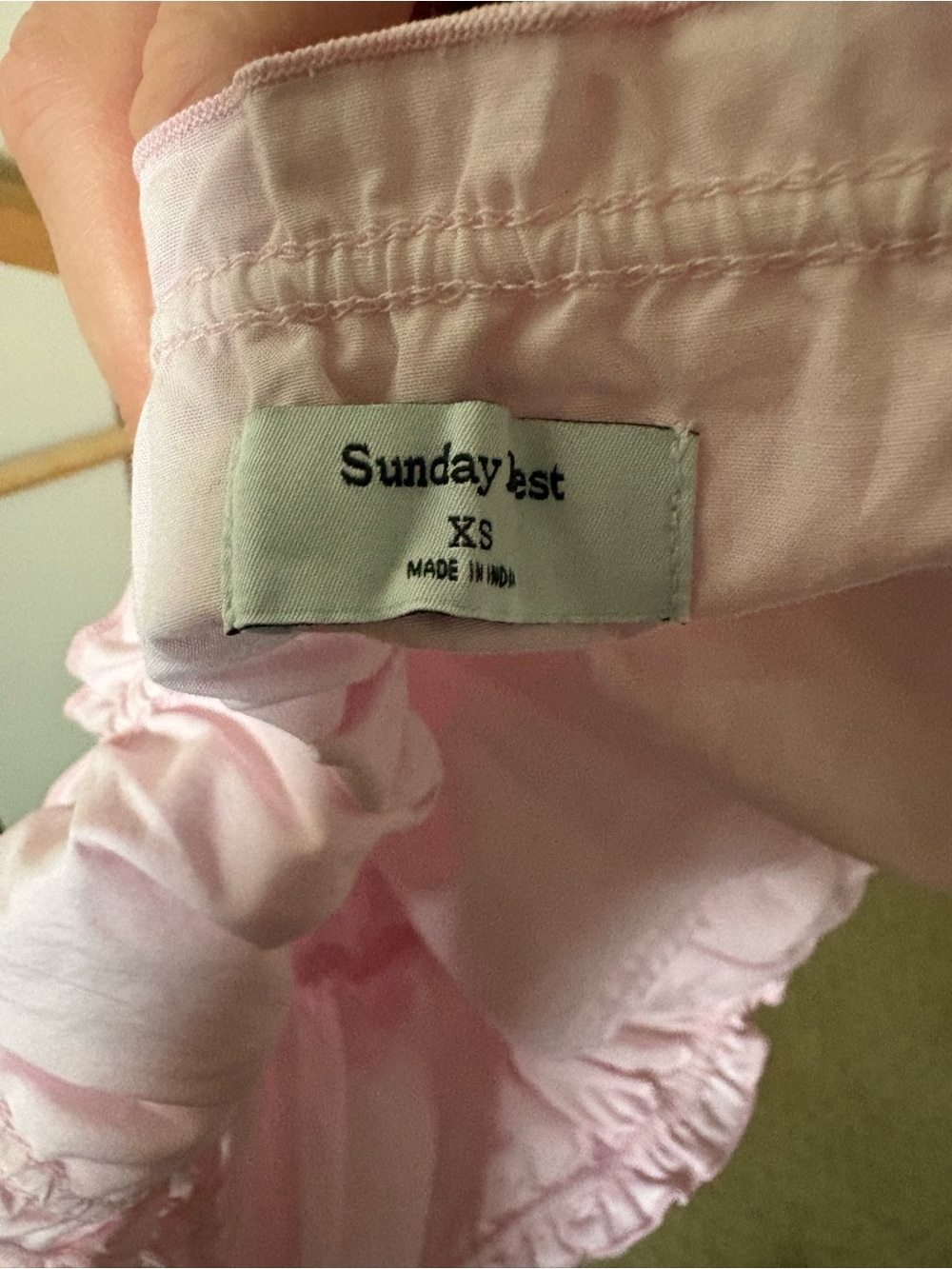 Sunday Best Light Pink Ruffled Strap Tank - Picture 3 of 3
